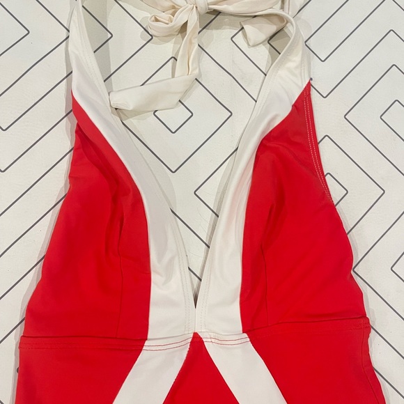 Flagpole NYC Jade Strawberry Retro One Piece Swimsuit - Picture 6 of 14